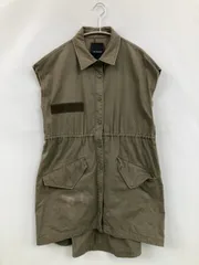 JEANASIS ジーナシス ベスト F カーキ 無地 ワンポイント