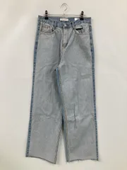 UNE MANSION ウメマンション デニムパンツ M ブルー フルレングス 無地 ワイド・ルーズ ストレート ハイウエスト ヴィンテージ