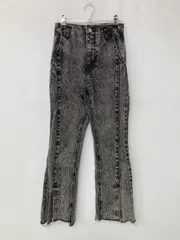 PAGEBOY ページボーイ デニムパンツ 24XS グレー フルレングス 無地 スタンダード フレア・ブーツカット ハイウエスト ヴィンテージ