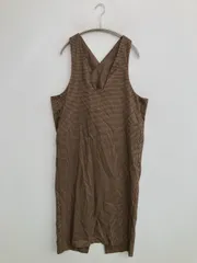 ジャンパースカート M ブラウン チェック柄 ひざ丈 タイト