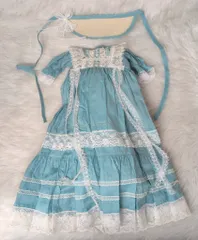 Moonlight Cinderella ドール衣装 SDサイズ レースのワンピース ブルー系カラー