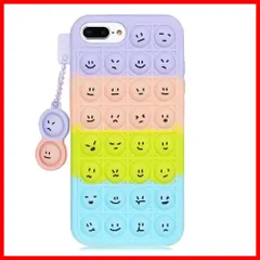 スマホケース 対応 iPhone7 Plus iPhone8 plus 兼用 ケース シリコン かわいい キャラクター 立体効果 耐衝撃 傷防止 レンズ保護 ソフト 携帯カバー携帯ケース (紫.ピンク.グリーン)