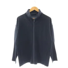 オムプリッセイッセイミヤケ HOMME PLISSE ISSEY MIYAKE 24AW ジップアッププリーツジャケット 3 紺 HP46JL440 /NR ■OSのサムネイル