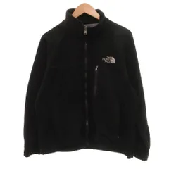 ザノースフェイス THE NORTH FACE フリースジャケット ブルゾン ジップアップ ロゴ刺繍 M 黒 ブラック /JS ■GY53