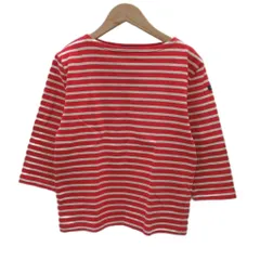 ルミノア Leminor カットソー 長袖 2 赤 レッド ボーダー柄 ボートネック /SM21 ■GY58