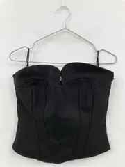 ZARA ザラ チューブトップ USA S ブラック カップなし