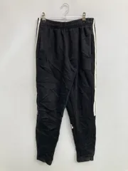 adidas アディダス スウェットパンツ M ブラック ブランドロゴ ライン柄 レギュラー ウエストゴム・紐