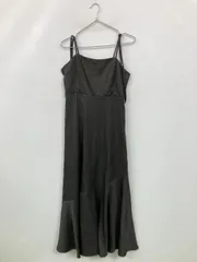 mily bilet ワンピース M ブラック 無地 袖なし ロング・マキシ丈 フレア