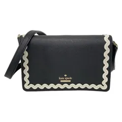 Kate spade(ケイトスペード) ショルダーバッグ美品  - PWRU5716 黒×白 ミニバッグ レザー
