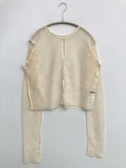 Kastane カスタネ カーディガン/ボレロ F アイボリー 無地 ショート丈 長袖