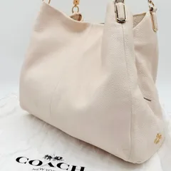 COACH y2k tote bag leather ivory madison コーチ マディソン フィービー イーディ 肩掛け トートバッグ