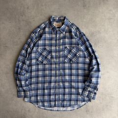 Schott NYC ネルシャツ チェック ブルー - メルカリ