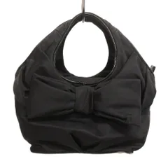 ケイトスペード KATE SPADE ハンドバッグ リボン ミニ ナイロン 黒 ブラック