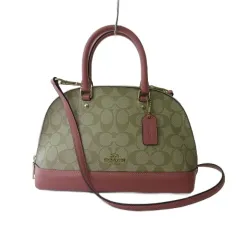 コーチ COACH F27583 シグネチャー2WAY ショルダーバッグ ハンドバッグ ピンク ベージュ 