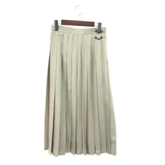 LOIS CRAYON ロイスクレヨン ビット金具 プリーツスカート サイズ:M ロング/サテン調    ベージュ レディース / 240001189786