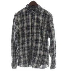 ピーエスポールスミス PS Paul Smith シャツ ブラウス 長袖 チェック柄 L 紺 茶 /AP