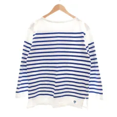 オーチバル ORCIVAL オーシバル バスクシャツ 長袖 ボーダー柄 6 ブルー ホワイト /UO