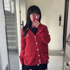 DAKS LONDON ウール100% カーディガン アーガイル柄 L - メルカリ