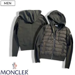 【定価161,700円(税込)】MONCLER モンクレール 大人のラグジュアリーカジュアルを演出する！ブランドアイコンワッペン付きダウンコンビネーションニットパーカー スウェット フーディブルゾン 国内正規品/モンクレールジャパン  CARDIGAN TOR