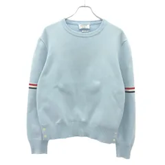 THOM BROWNE トム ブラウン トリコロールライン コットンニットセーター MKA326A-Y3007-480 ブルー 3のサムネイル