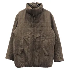 FRED PERRY フレッドペリー チェック柄 ダウンジャケット F2573 ブラウン Sのサムネイル
