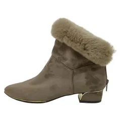 DIANA(ダイアナ) ショートブーツ 24 レディース - グレーベージュ×ベージュ