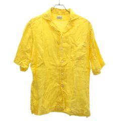 Loro Piana リネンシャツ 半袖 イエロー - メルカリ