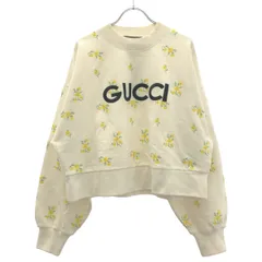 GUCCI グッチ フラワーエンブロイダリーロゴ スウェットトレーナー  ホワイト Mのサムネイル