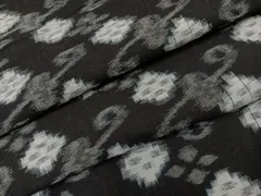 平和屋着物●久留米絣　単衣　花唐草文　綿　逸品　AABG4103ph