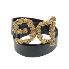 DOLCE&GABBANA ドルチェ＆ガッバーナ DGローズバックルレザーベルト