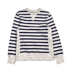 カナダ製 REIGNING CHAMP BEAUTY&YOUTH レイニングチャンプ ボーダー トレーナー カットソー XS/ホワイト×ネイビー系 レディース B&Y別注