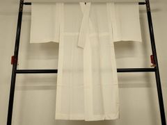 【美品　お値打　トールサイズ】正絹　絽　長襦袢　盛夏　綿麻　裄丈71 身丈147 美品 お値打 トールサイズ】正絹 絽 長襦袢 盛夏 綿麻 裄丈71 身丈147