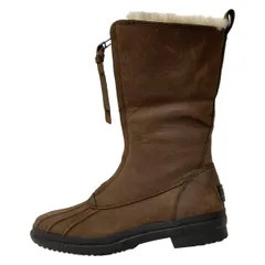 UGG(アグ) ショートブーツ JAPAN 23 レディース アルケット 1012514 ダークブラウン×アイボリー レザー、ムートン