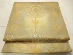 平和屋着物●織物一筋名門　織悦　全通柄　本袋帯　松文　金糸　正絹　逸品　DABB9803du 平和屋着物◎織物一筋名門 織悦 全通柄 本袋帯 吉祥文 正絹 逸品
