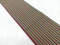 平和屋着物◎本場筑前博多織　半幅帯　間道　正絹　逸品　CABD4893nb