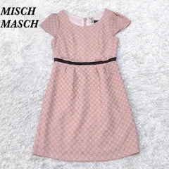 MISCH MASCH 半袖 ひざ丈フレア ワンピース 38 ピンク