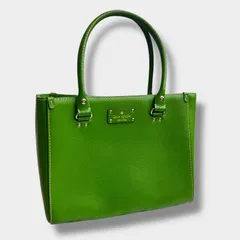 Kate Spade ハンドバッグ ケイトスペード バッグ グリーン レザー トートバッグ 肩掛け
