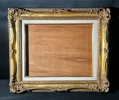 額縁　空額　F6号　ゴールド　アンティーク　ビンテージ　金装飾　油彩額縁　油絵額縁　油彩用　油絵用　キャンバス用　C