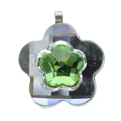 スワロフスキー SWAROVSKI ネックレス トップのみ アクセサリー ロゴ クリア 透明 クリスタル 花 フラワー /MQ ■GY18