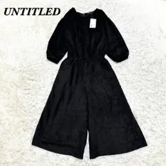 ★タグ付未使用★ UNTITLED オールインワン 2 ブラック スェード調