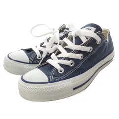 コンバース CONVERSE スニーカー シューズ ローカット ロゴ 22.5cm 紺 ネイビー /AE