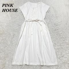 ピンクハウス ピコフリル ピンタック ロングティアードワンピース 