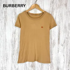 BURBERRY BLUE LABEL バーバリーブルーレーベル ホース ロゴ刺繍 クルーネック Tシャツ ベージュ レディース 半袖 トップス