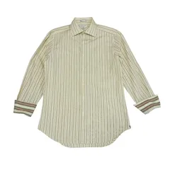 古着 ポールスミス Paul Smith 長袖 ストライプ柄 シャツ クリーニング済み アイボリー メンズ Ｍサイズ