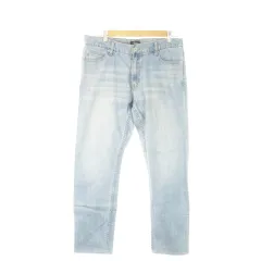 ビームスハート BEAMS HEART デニムパンツ ジーンズ テーパード ストレッチ ウォッシュ加工 ケミカル L 青 ブルー /AO5 ■GY17