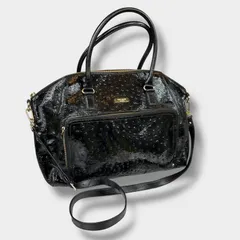 Kate Spade 2way バッグ ブラック ハンドバッグ トートバッグ レザー パテントレザー シボ革 ケイトスペード
