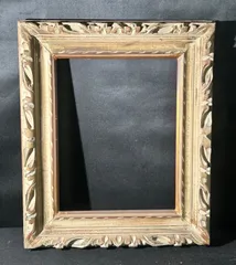 アートフレーム　空額　F6号　額縁　ベージュブラウン　木製　アンティーク　油彩額縁　ビンテージ　レトロ　B