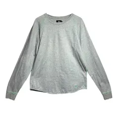 stussy l\s tee ラグランスリーブ　カットソー　グレー