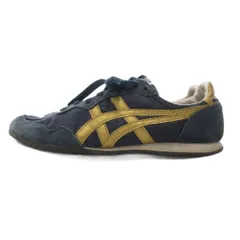 オニツカタイガー Onitsuka Tiger スニーカー シューズ ローカット 23.5cm 紺 ネイビー 黄 イエロー /AE