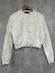 CABaN キャバン コットン カシミヤ クルーネック カーディガン sizeXS/白 ◆■◎レディース